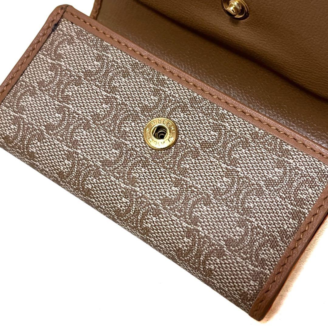 CELINE セリーヌ キーケース 4連 マカダム PVC ベージュ 美品