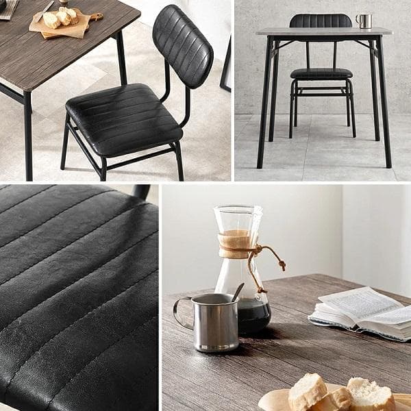 ②幅70 2人用ダイニングセット (テーブル+チェア2脚) 2人掛け カフェ風