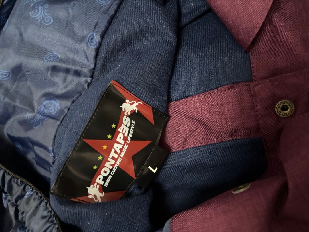 美品　PONTAPESポンタペス　スノボ　上下セット　ジャケットパンツ　宇宙柄L