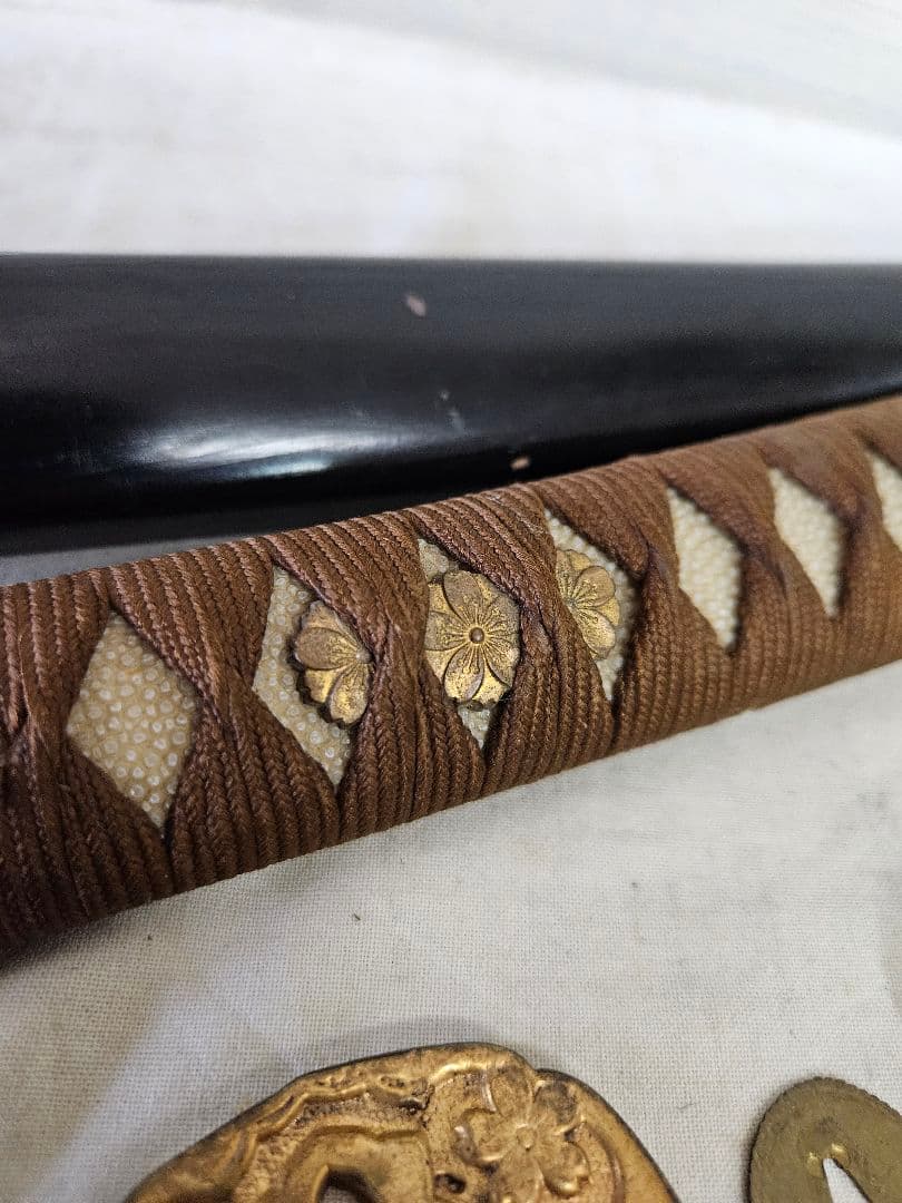 日本刀 鞘 刀装具 鍔 切羽 柄 実物 当時物 武具 拵 ハバキ 打刀 太刀