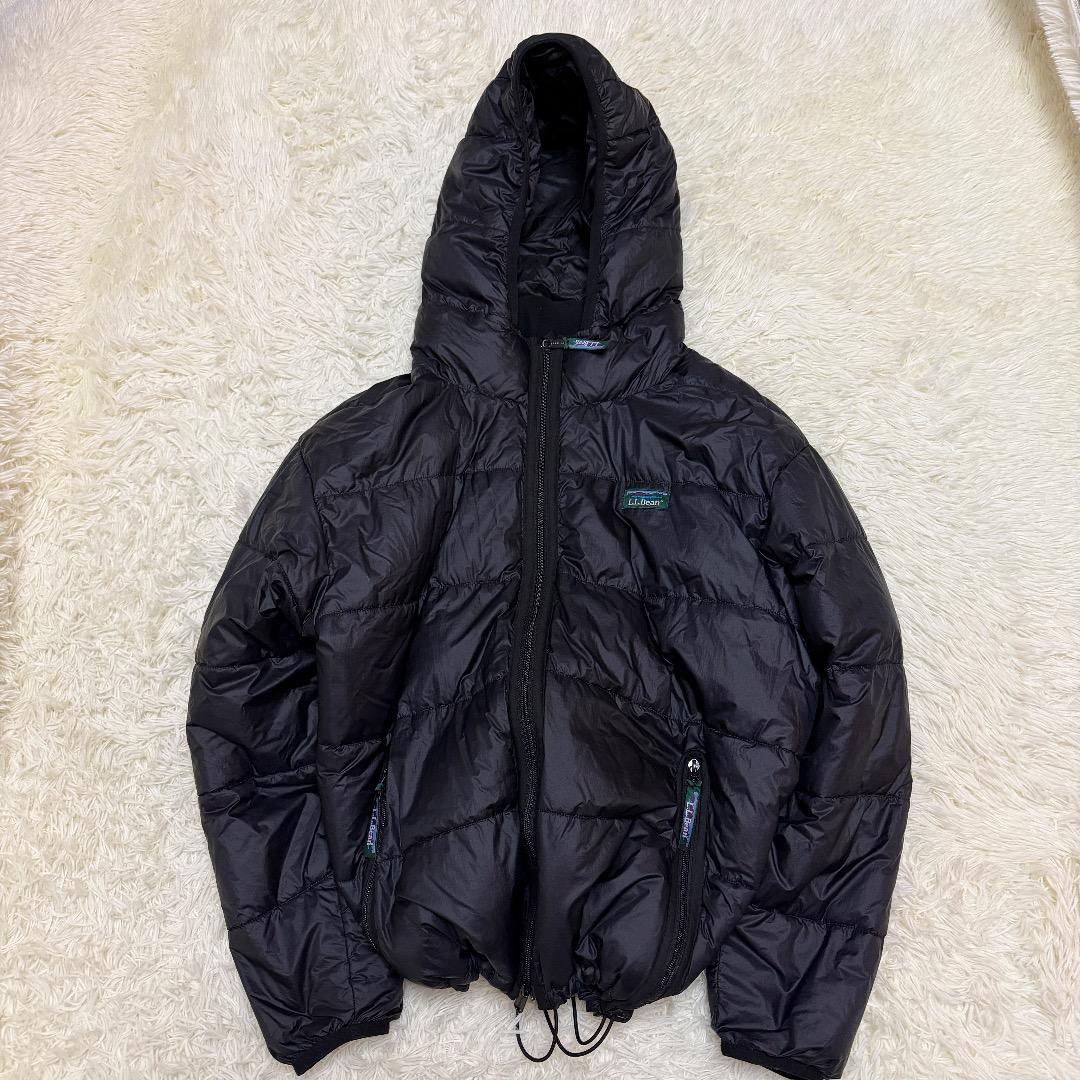 ジャケット・アウター L.L.Bean Black Hooded Down Jacket y2k