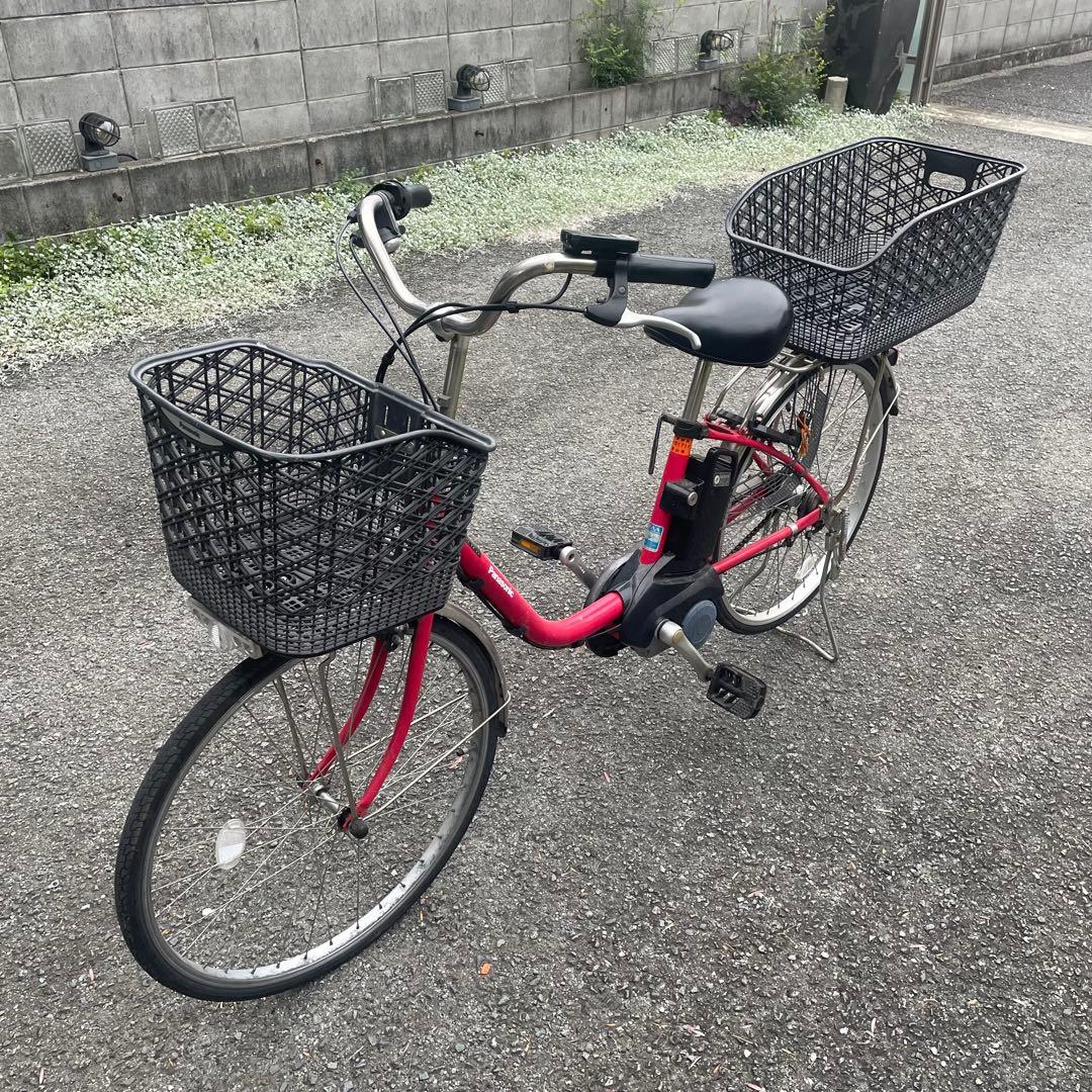 Panasonic 電動アシスト自転車　バッテリー良好　赤
