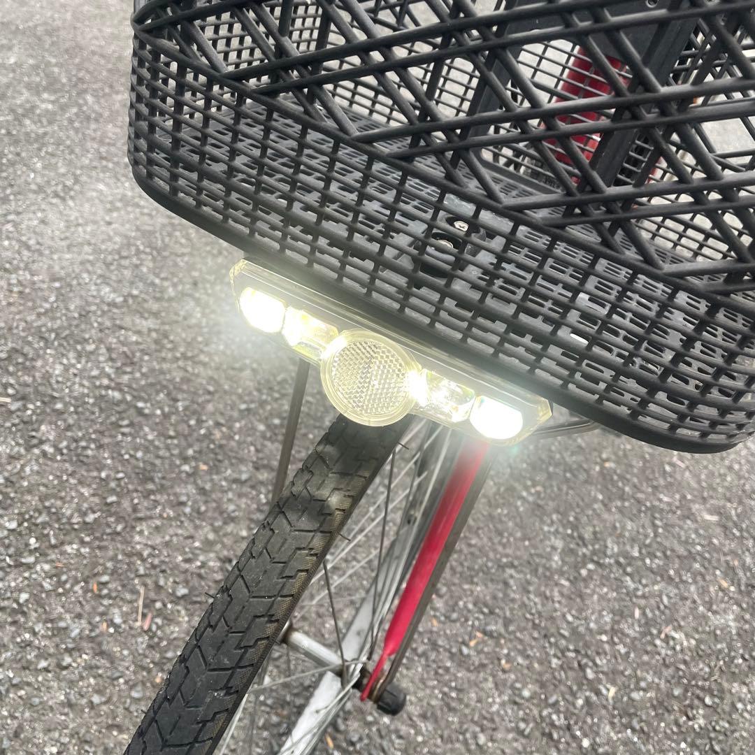 Panasonic 電動アシスト自転車　バッテリー良好　赤