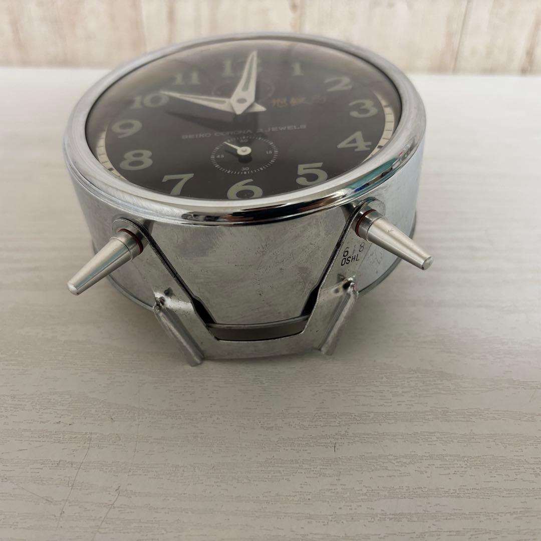 鉄道時計 国鉄 旭川鉄道管理局　SEIKO手巻き式置時計（稼働品）　鉄道グッズ