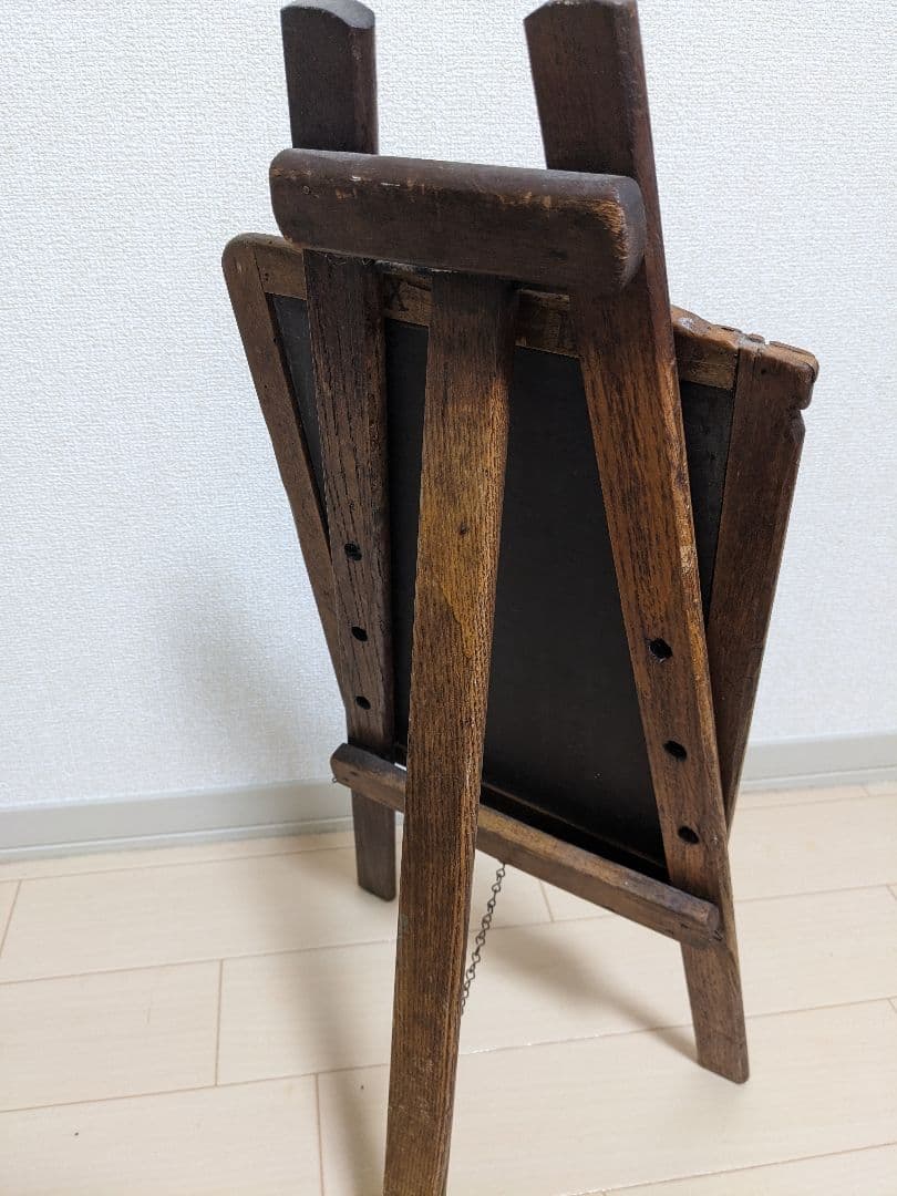 イギリスアンティーク　ショップボード　スレート黒板　木製イーゼル