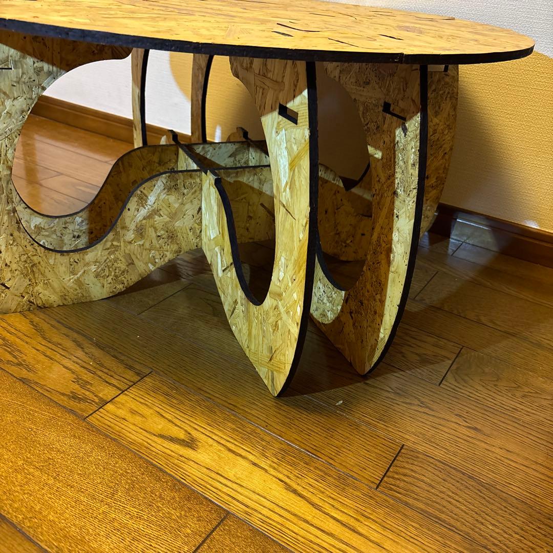 OSBボード 形テーブル 約75cm ドーナツ テーブル✨