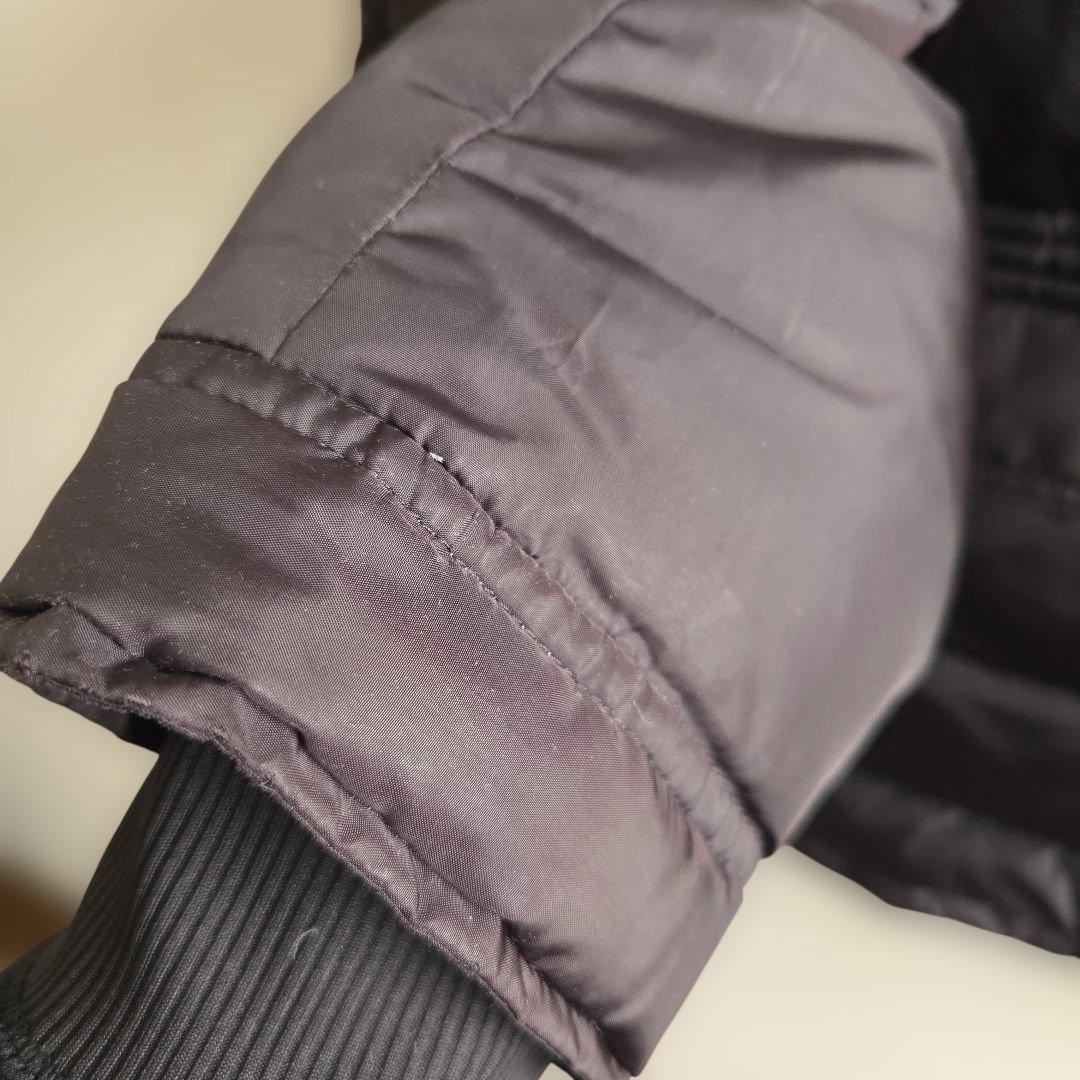 バーバリーブラックレーベル タヌキ毛 ダウンジャケット XL 黒 クリーニング済