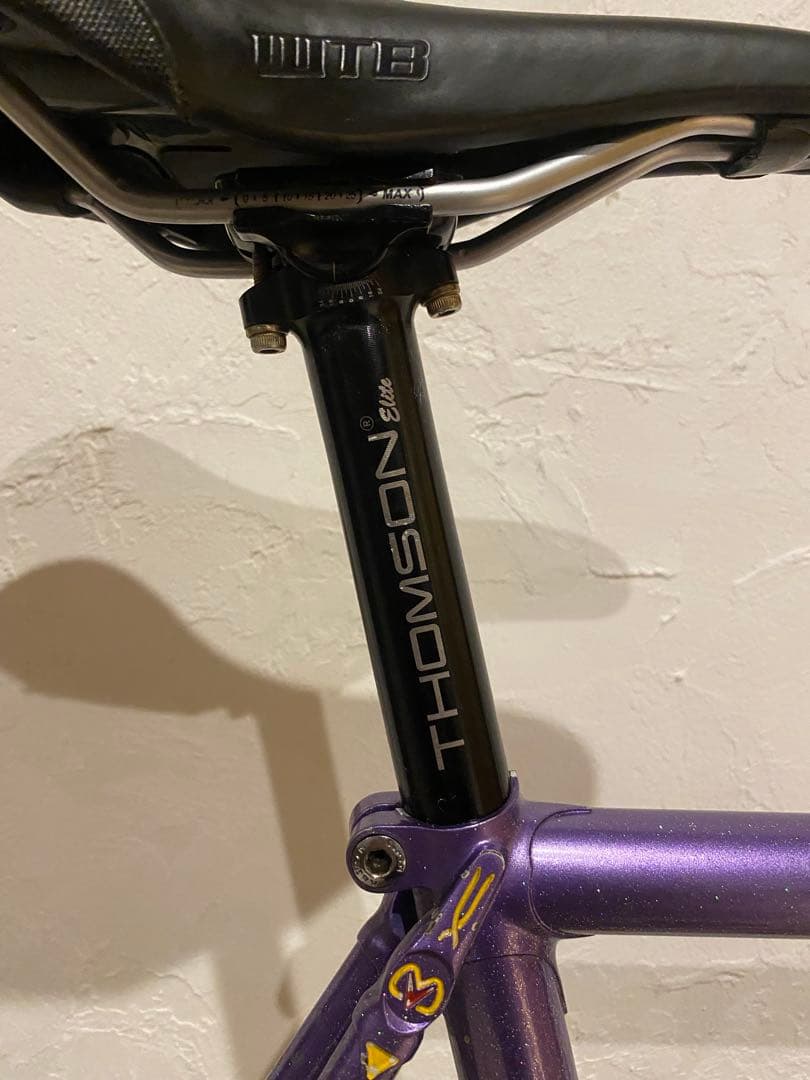 njs完成車】700c M-IDEAパープルラメ ピスト クリンチャー