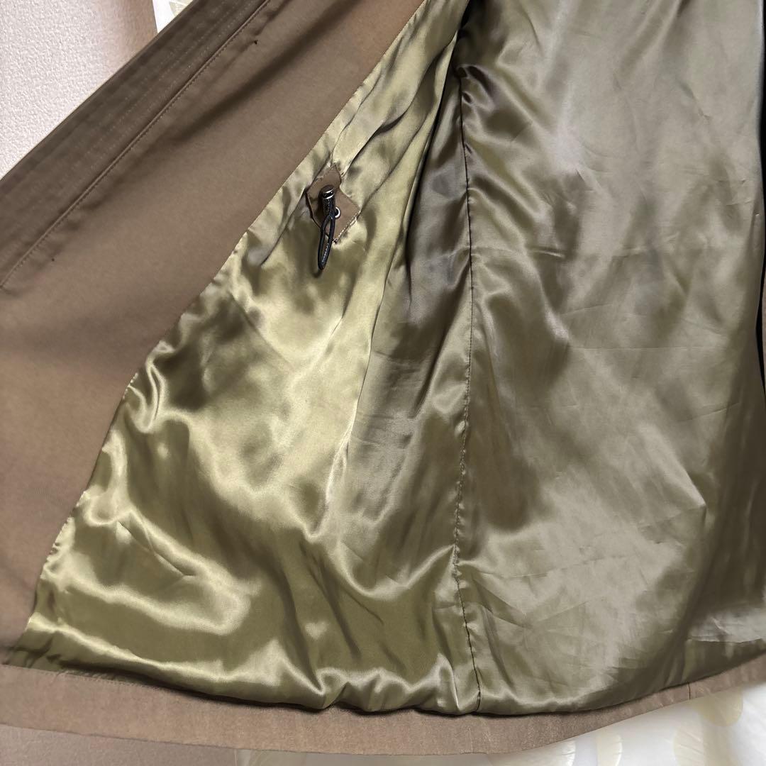 Burberry ステンカラーコート ブラウンカーキー　M