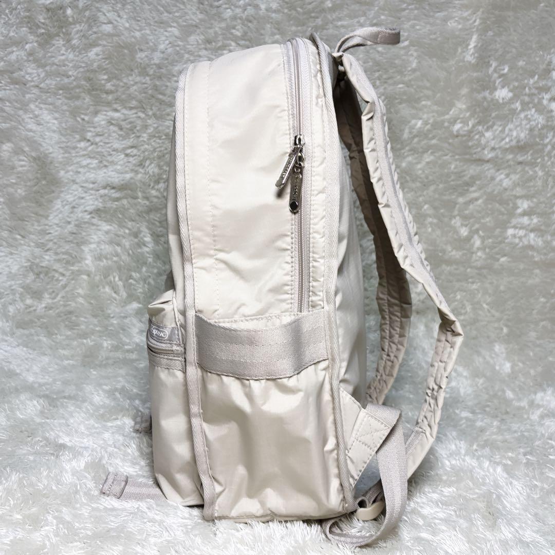 未使用品 LeSportsac リュック バッグパック ナイロン A4対応 白系