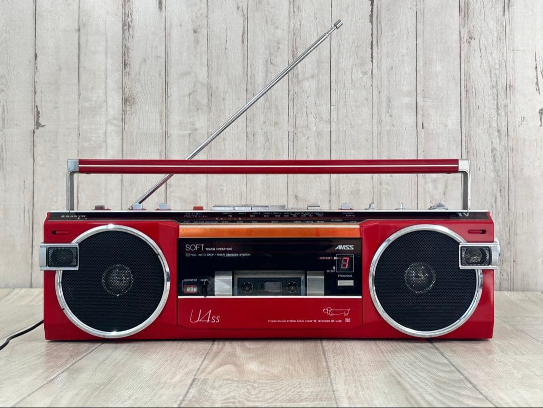動作品】ラジカセ SANYO MR-U4SS 当時物ラジオFM/AM - メルカリ