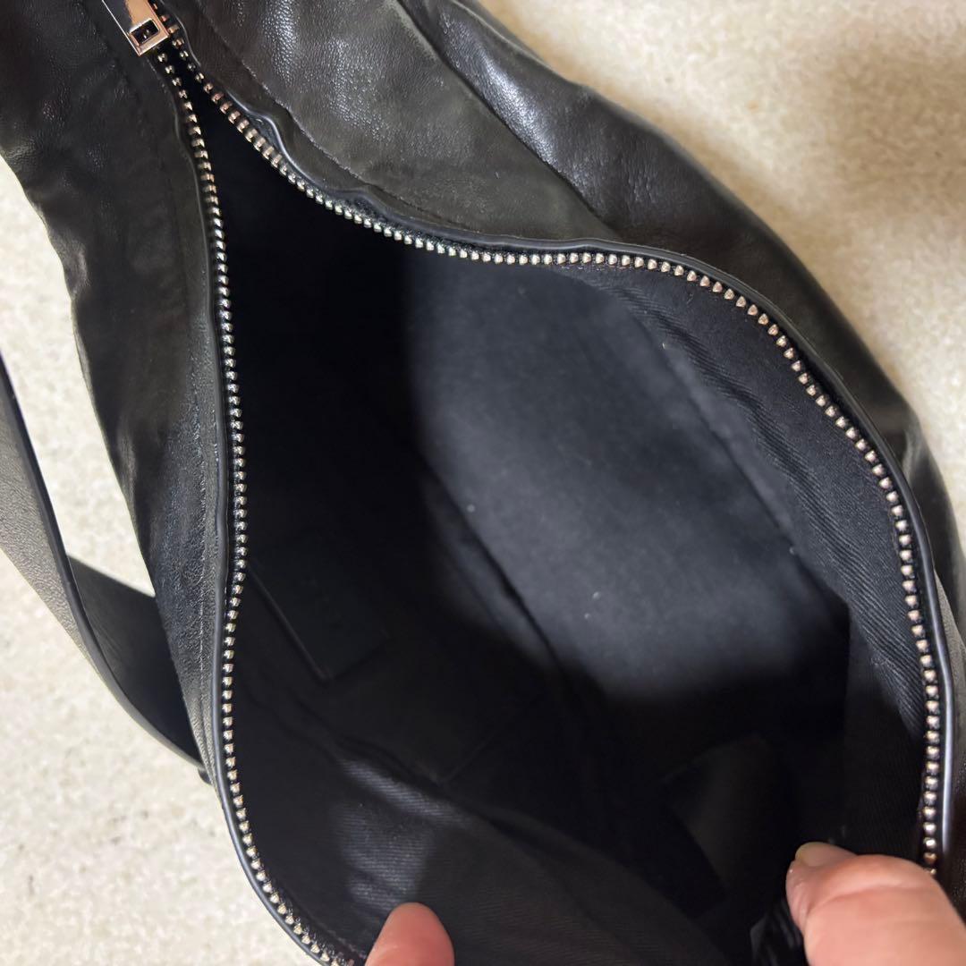 COS コス　レザープリーツベルトバッグ