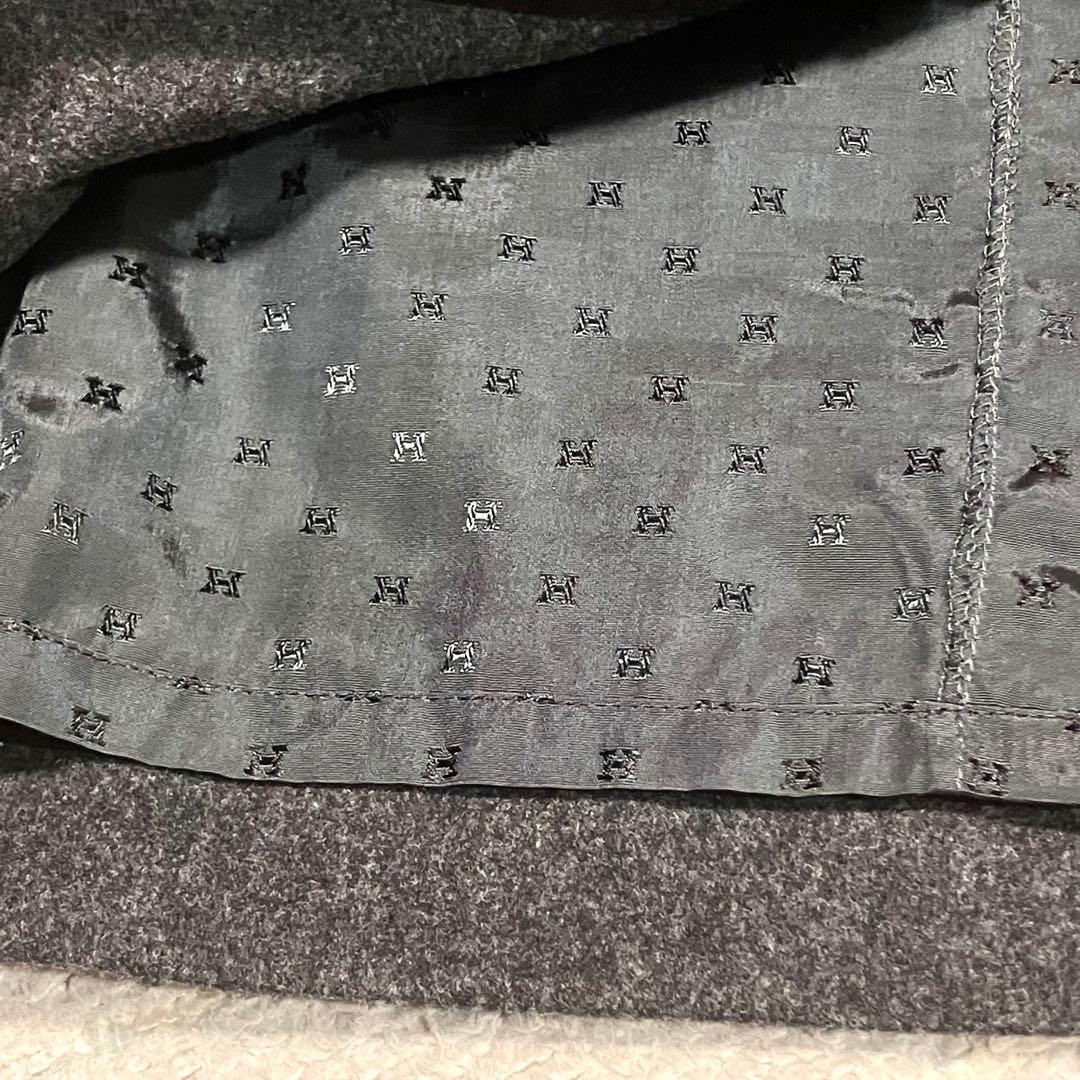 エルメス［カシミヤ混］ロングスカート　馬車　ファソネ　ミディ丈　馬車　レザー