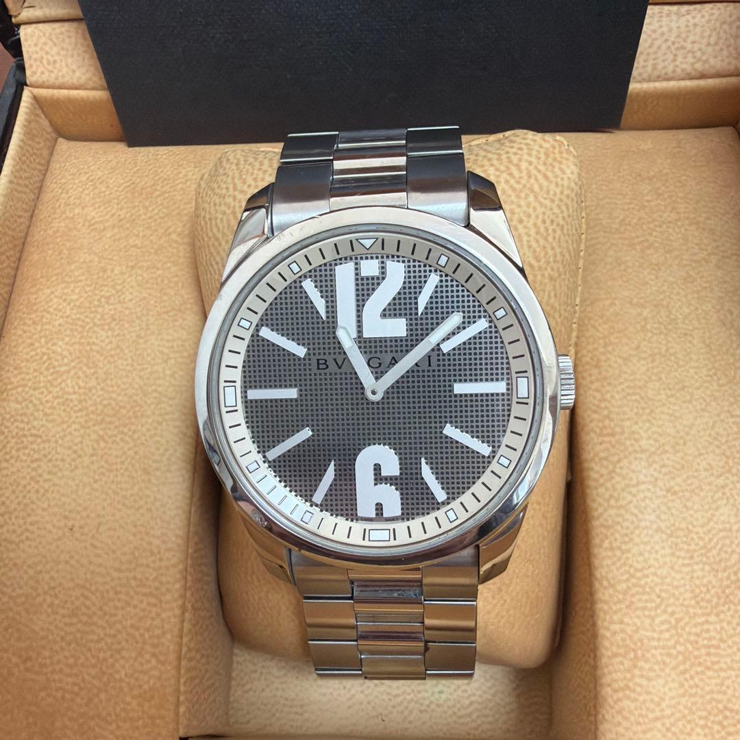 BVLGARI ソロテンポ　ST42S腕時計 BVLGARI】ブルガリ『ソロテンポ』ST42S メンズ クォーツ 1ヶ月保証