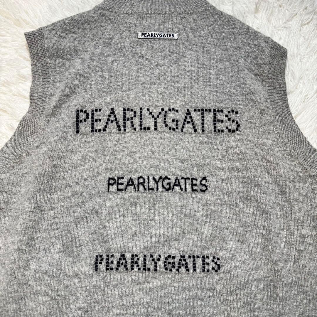 22様未使用級 パーリーゲイツ 現行 カシミヤ ジップニットベスト 定価