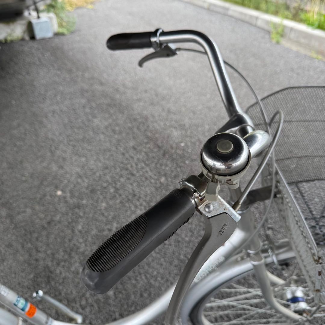 【都内/千葉市引取】ブリヂストン製自転車 26インチ カゴ/鍵/オートライト付