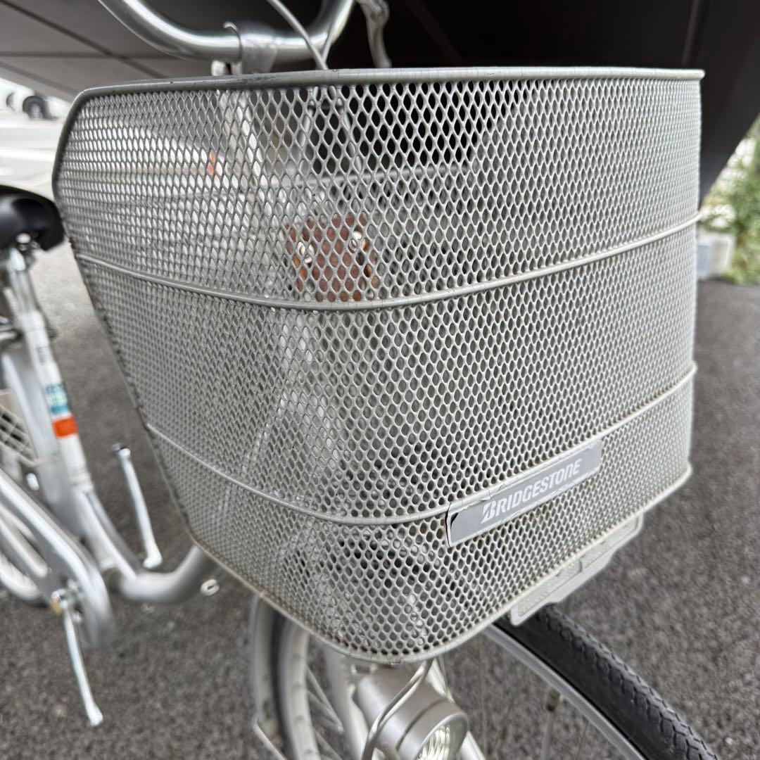 【都内/千葉市引取】ブリヂストン製自転車 26インチ カゴ/鍵/オートライト付