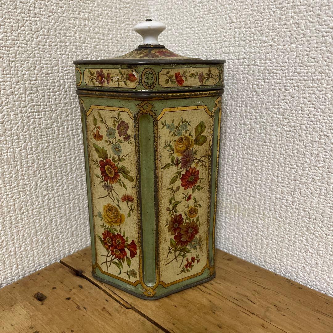 フランスアンティーク  MOKA ブリキの缶 RIZ （お米）