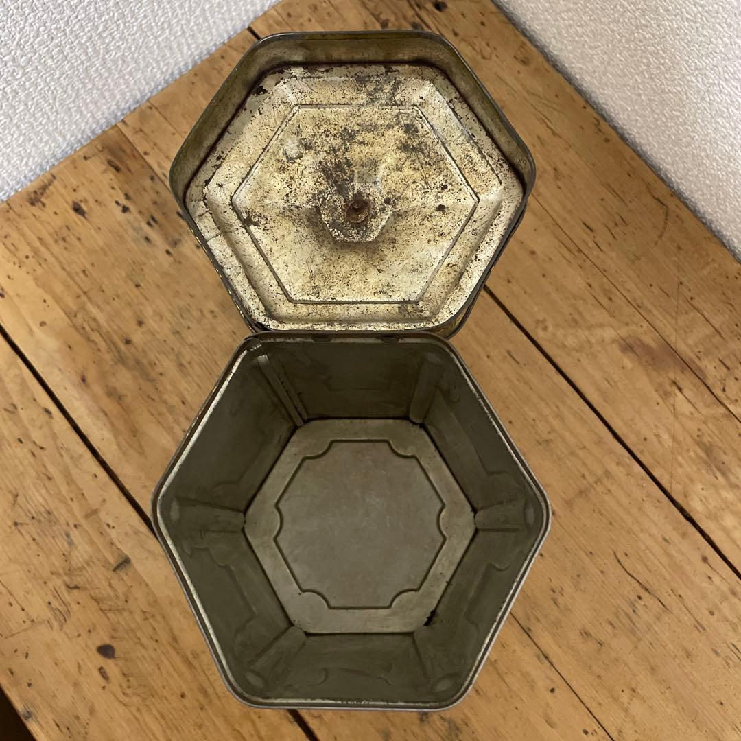 フランスアンティーク  MOKA ブリキの缶 RIZ （お米）