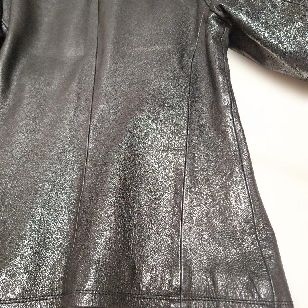 FUGA 　ゴートレザー　 シングルライダース 黒　サイズ46