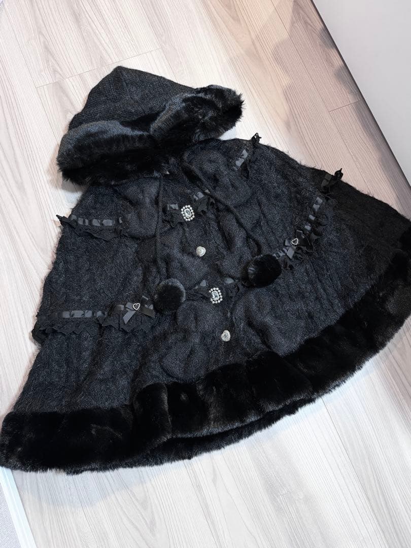 JENNE プードルケープコート ブラック M JENNE ジェンヌ プードルT