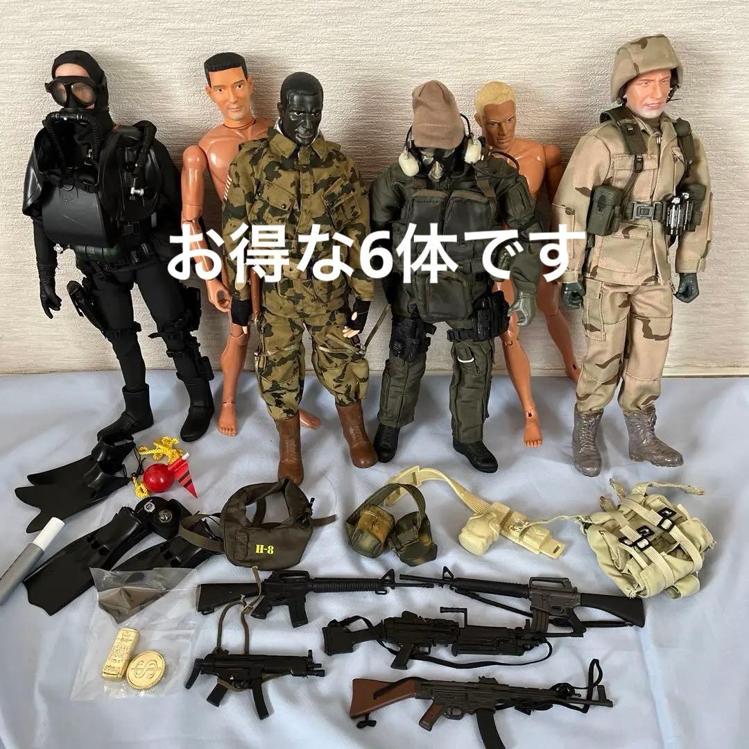お得です アクションフィギュア ミリタリー6体 GIジョー、ドラゴンなど