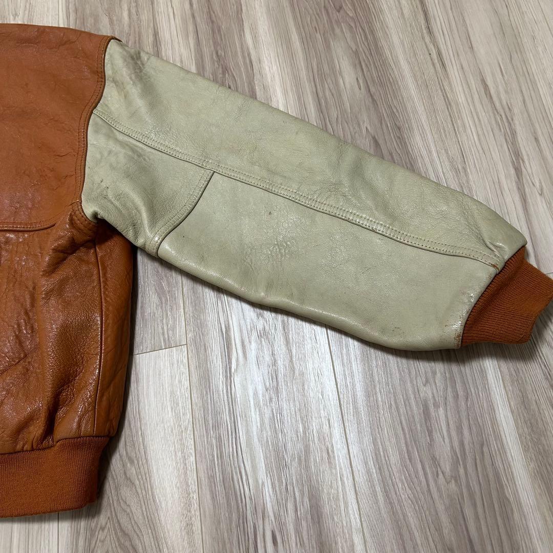 【アメカジ】プラネットハリウッドシカゴ　スタジャン　オールレザー　XL 希少品