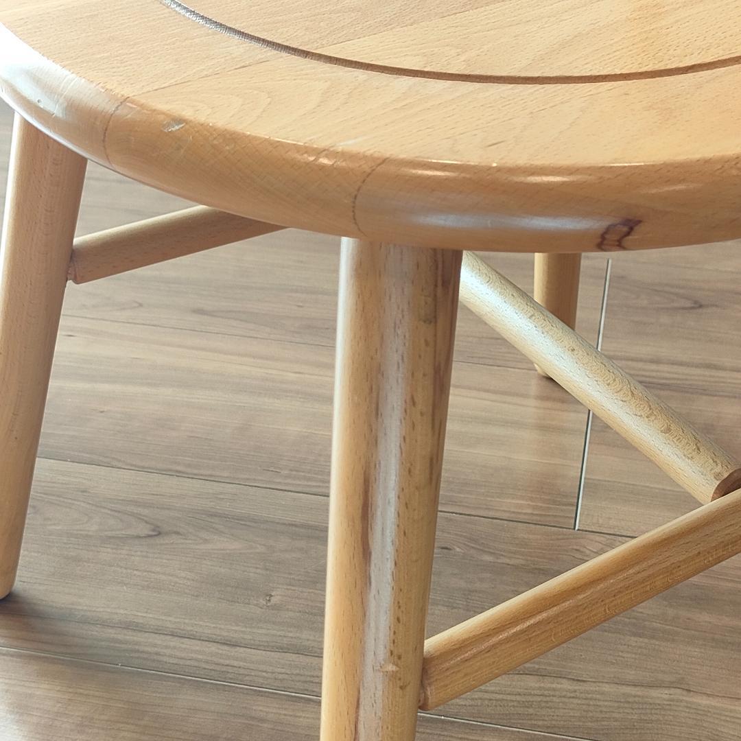 コイズミ　KOIZUMI　木製椅子　丸形　天然木　ダイニングチェア