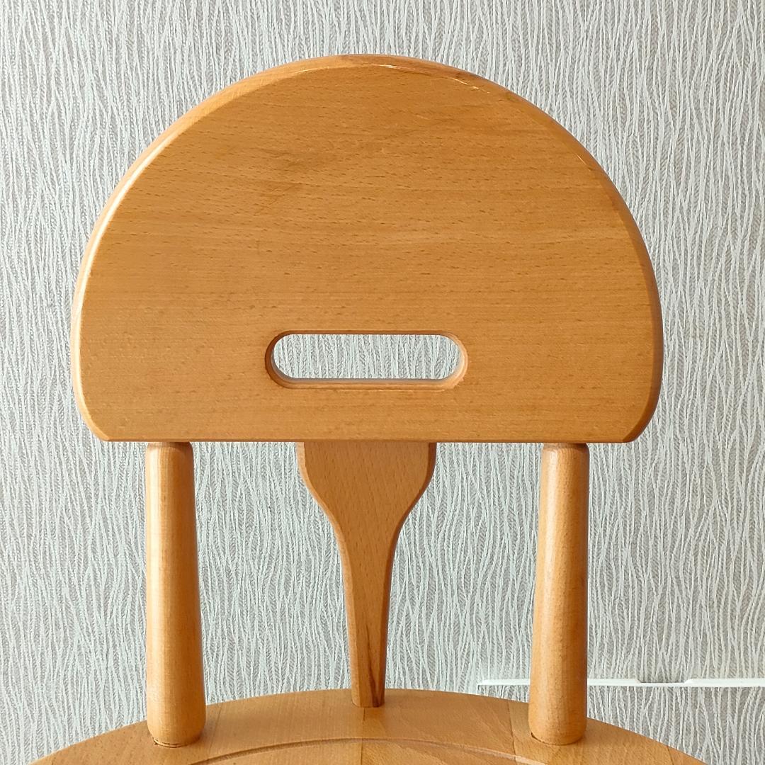 コイズミ　KOIZUMI　木製椅子　丸形　天然木　ダイニングチェア