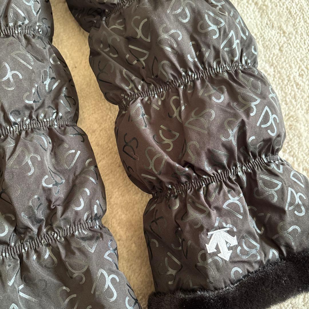 デサント　レッグウォーマー　リバーシブル　未使用　ブラック