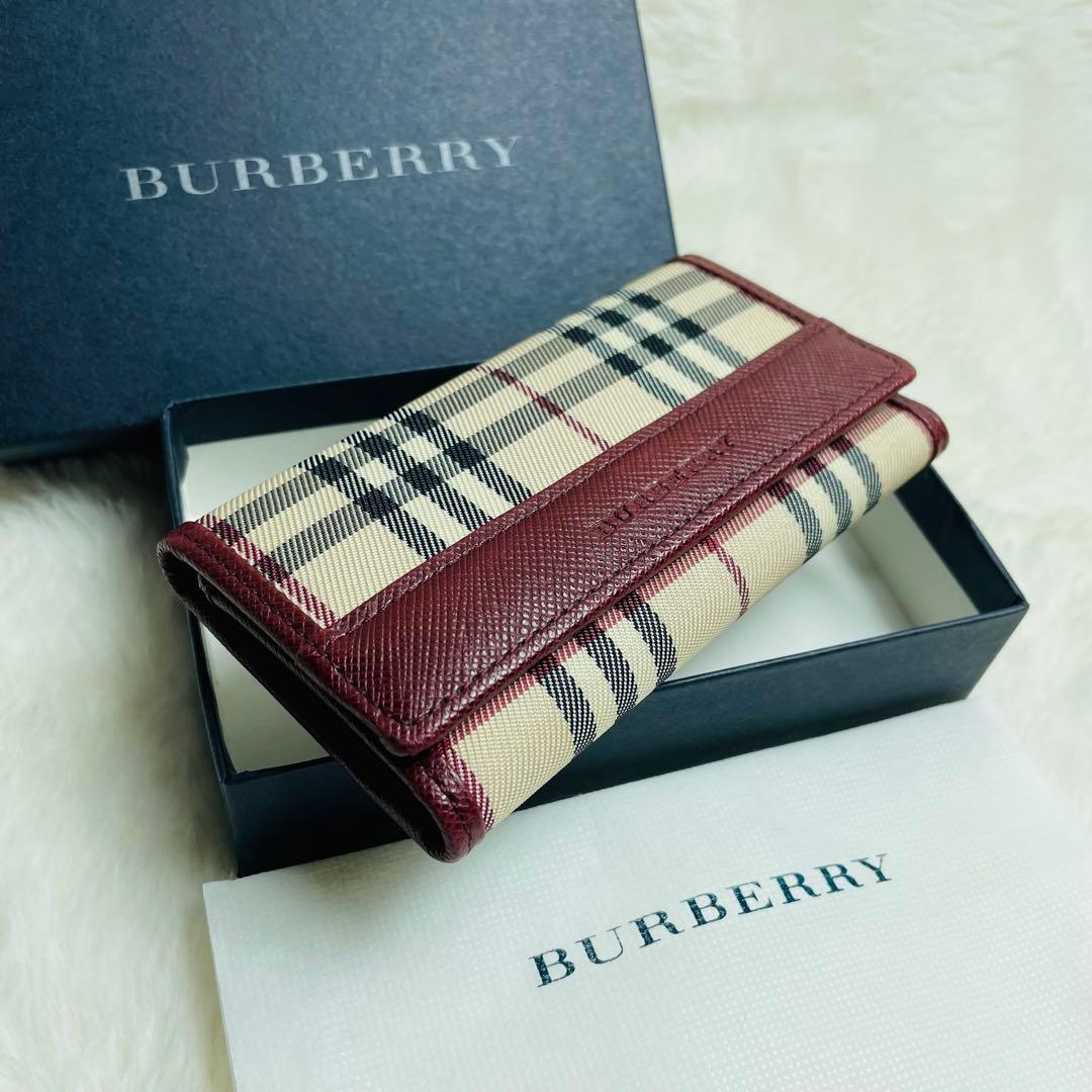 新品未使用品 箱付き　バーバリー ノバチェック 5連キーケース ベージュ