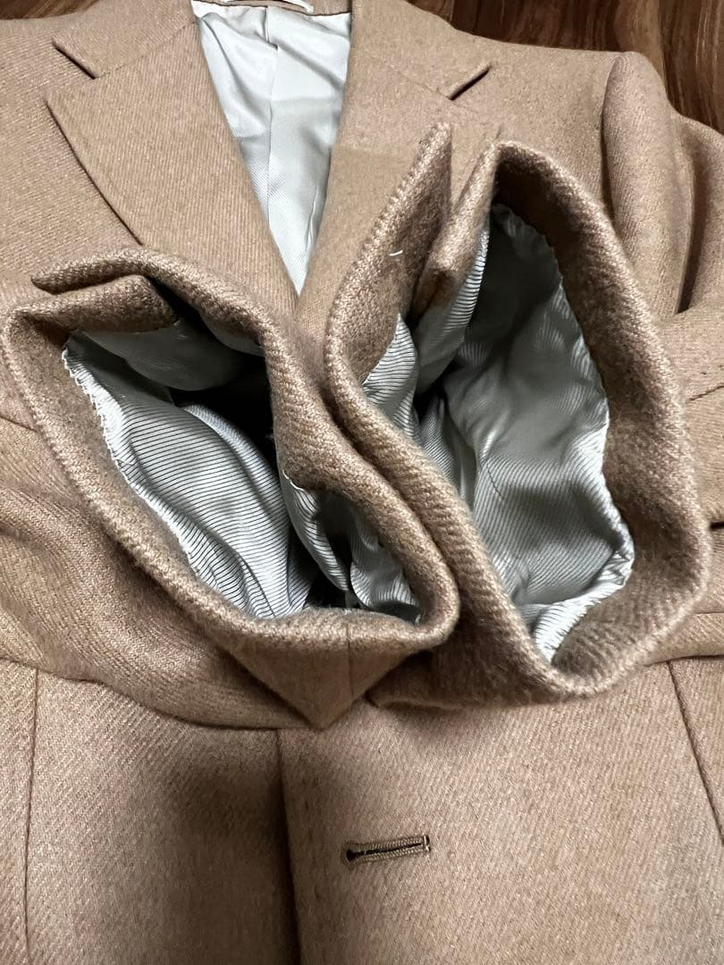 ユナイテッドアローズ チェスターコート 44 高級キャメルヘア100% 極美品♪