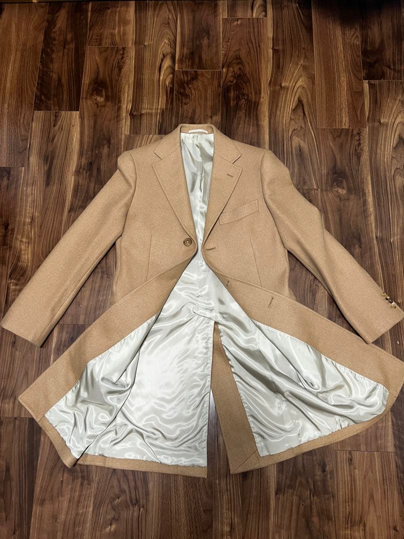 ユナイテッドアローズ チェスターコート 44 高級キャメルヘア100% 極美品♪