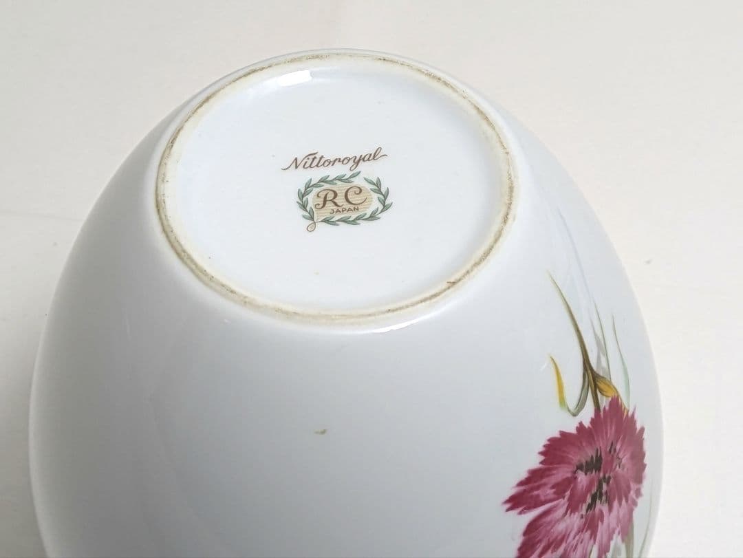 Noritake オールドノリタケ 花柄 陶器 花瓶 フラワーベース 金縁 金彩