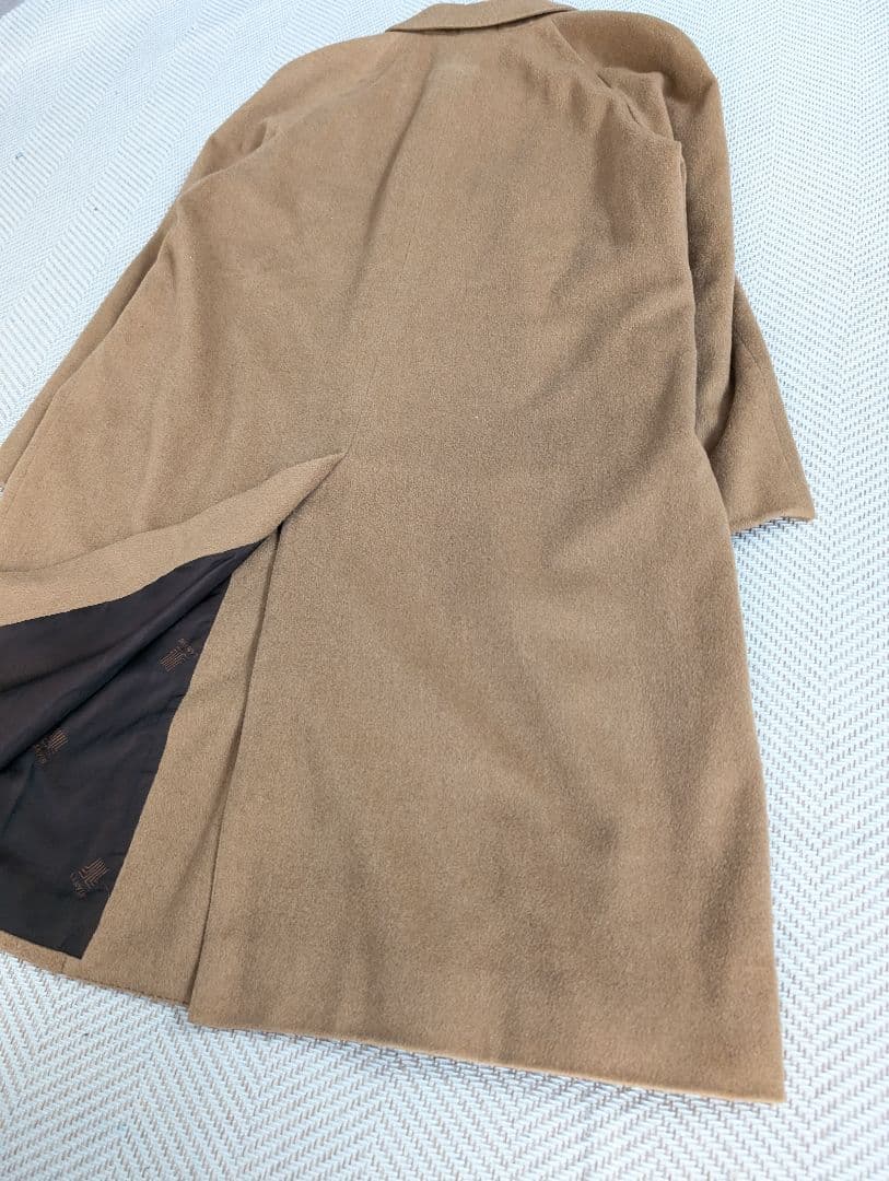 LANVIN PARIS ランバンウール カシミア100% ロングコート 茶