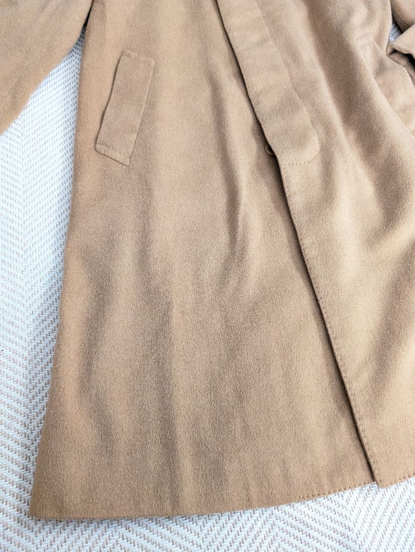 LANVIN PARIS ランバンウール カシミア100% ロングコート 茶