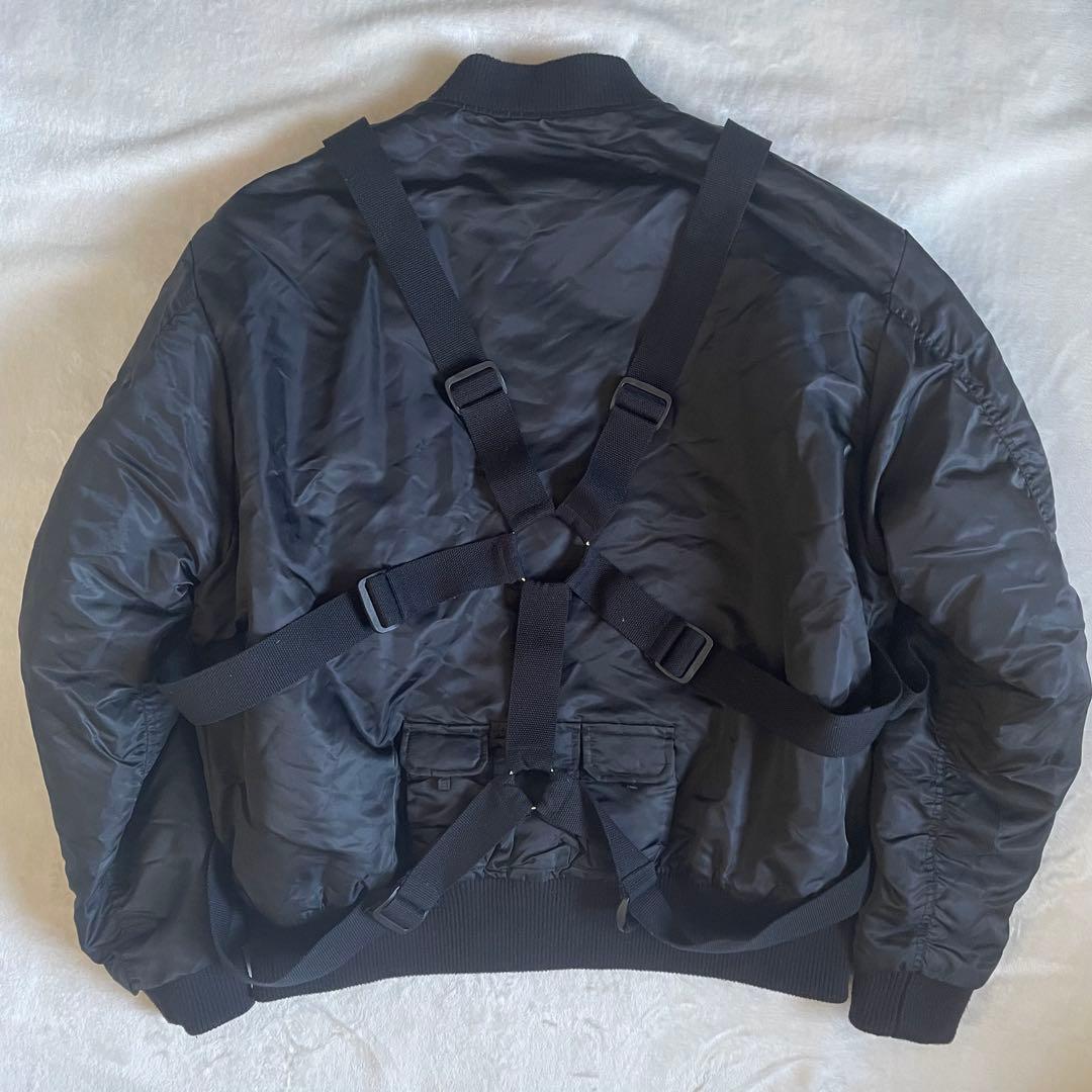 LEGENDA パラシュートストラップ ボンバージャケット MA-1 ブラック