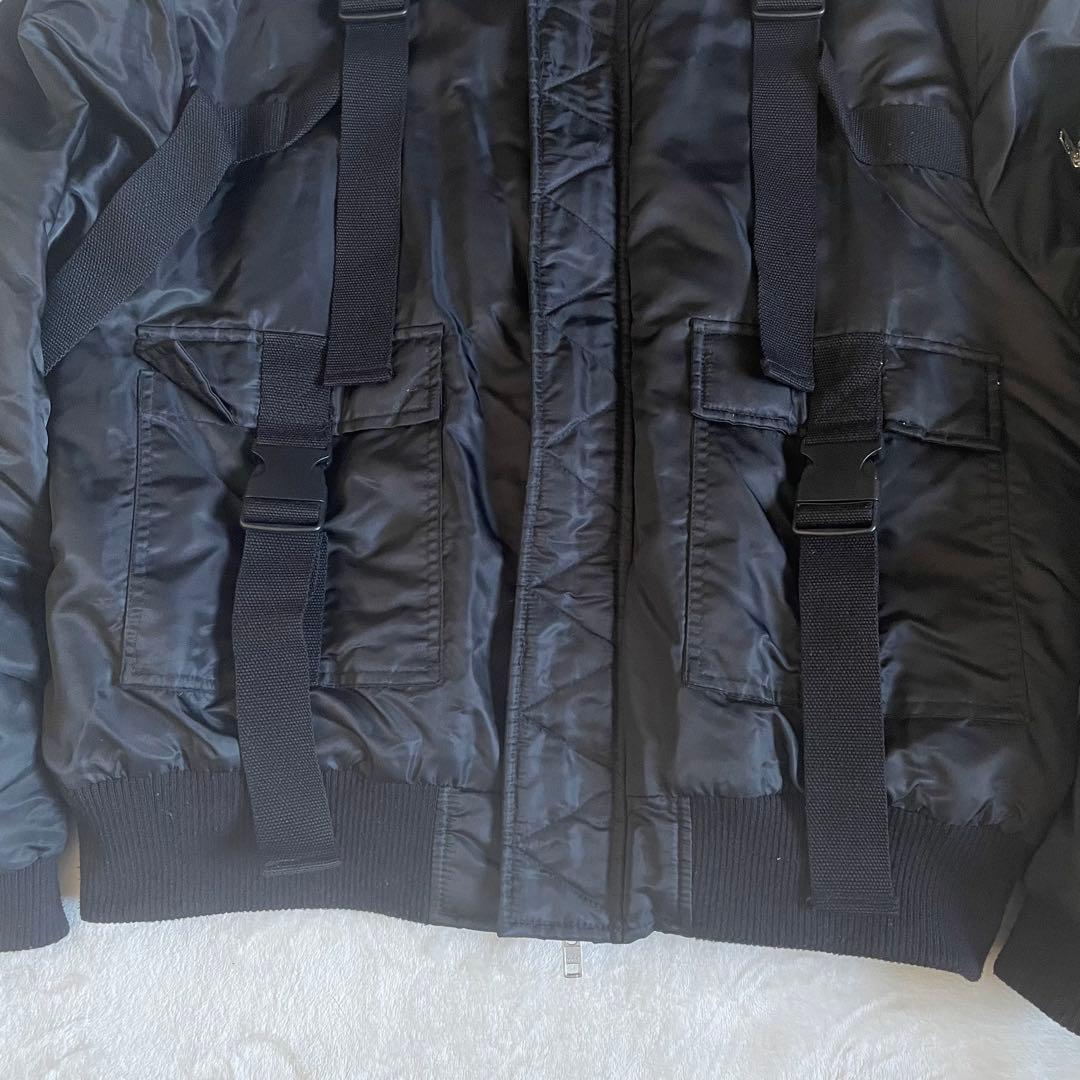 LEGENDA パラシュートストラップ ボンバージャケット MA-1 ブラック