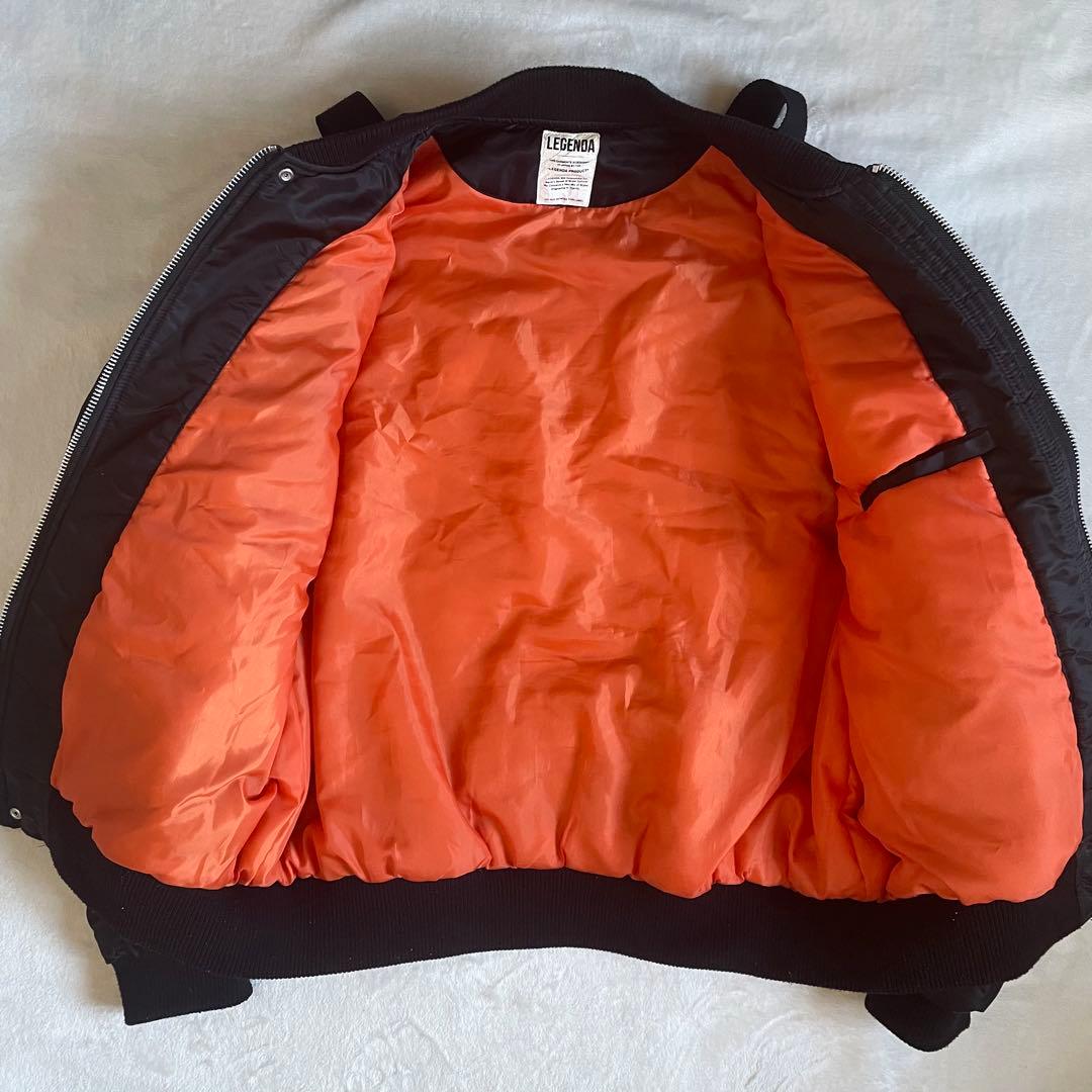 LEGENDA パラシュートストラップ ボンバージャケット MA-1 ブラック