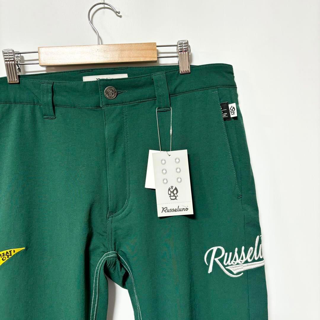 ラッセルノ ゴルフ フラッグロゴ ストレッチ スキニー パンツ グリーン M 4