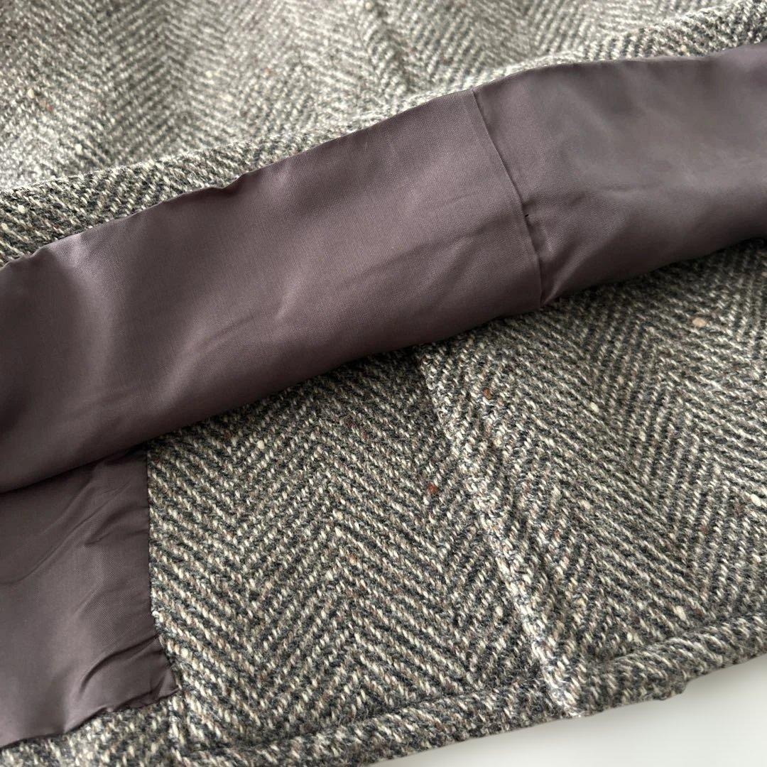 COMME CA DU MODE ツイード チェスターコート茶黒 80′s