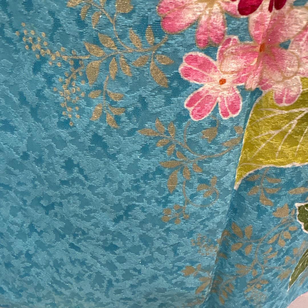 ラメ水色　振袖フルセット　未使用