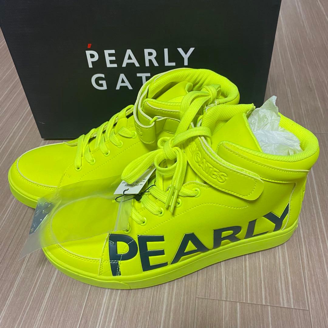 PEARLY GATES ネオンイエロー ゴルフシューズ