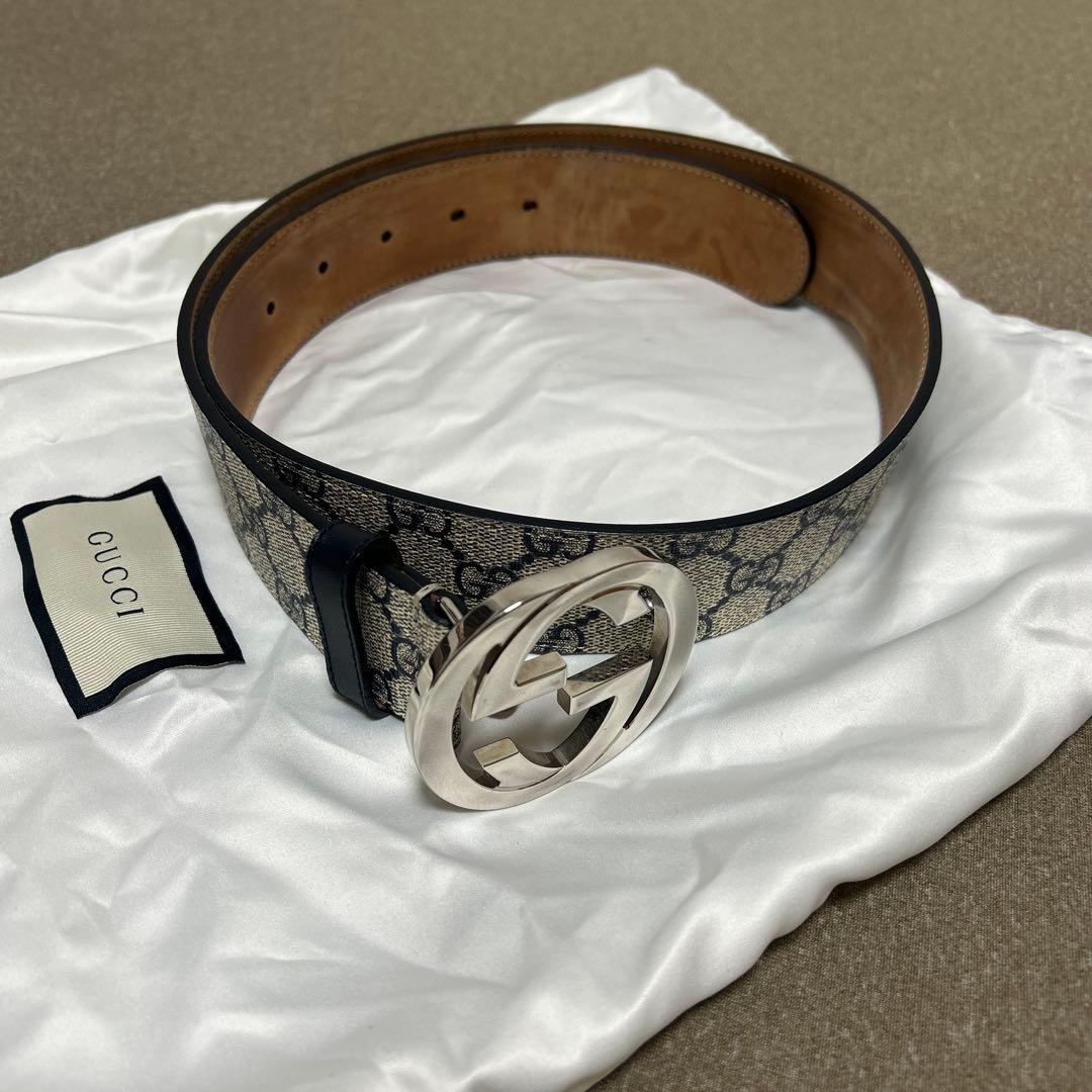 GUCCI GGパターン レザーベルト