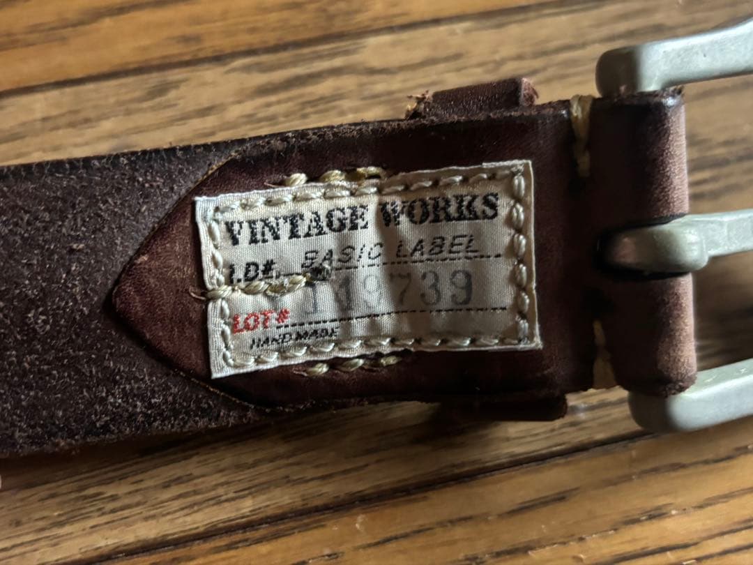 VINTAGE WORKS Basic Label レザーベルトの通販はau PAY マーケット