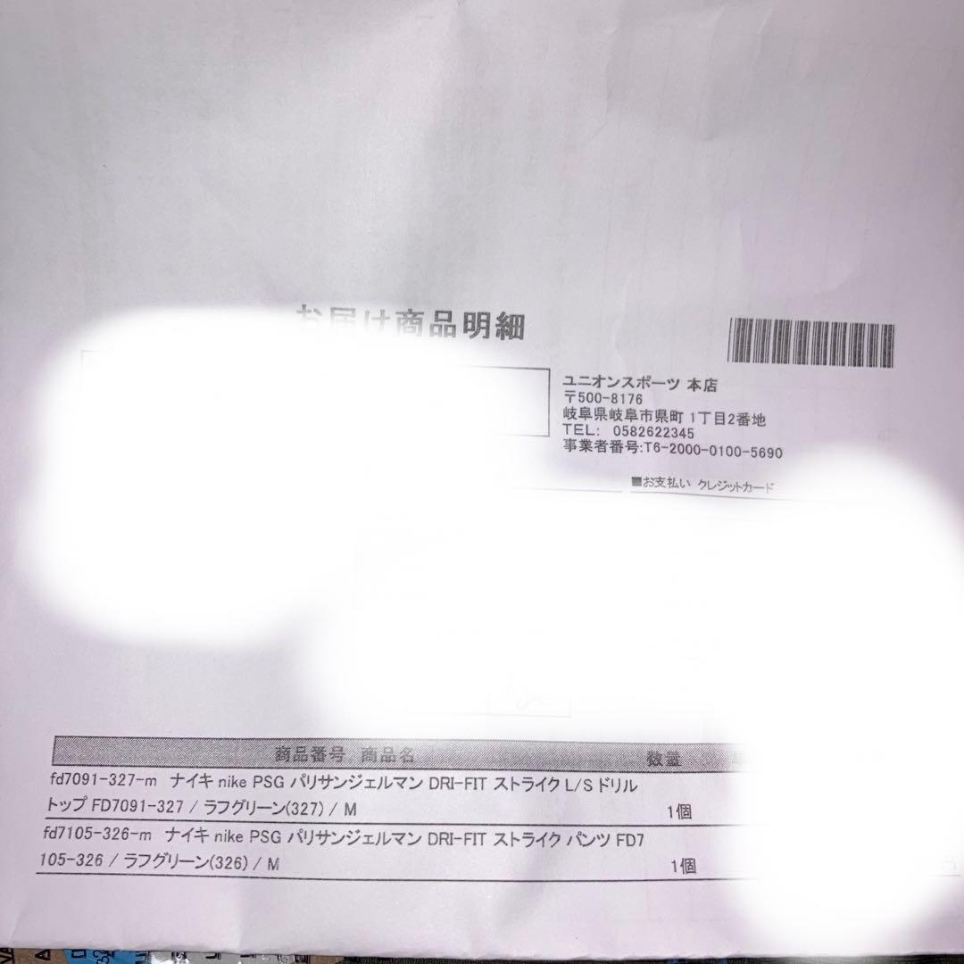 新品未使用タグ　パリ サンジェルマン PSG ストライク　上下　セットアップ　M