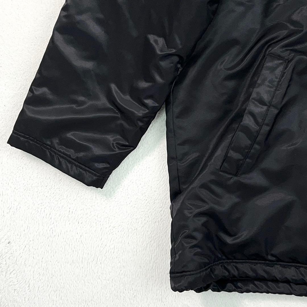 希少【PUMA】90sヒットユニオン製 ベンチコート デカロゴ ボア裏地 黒×赤