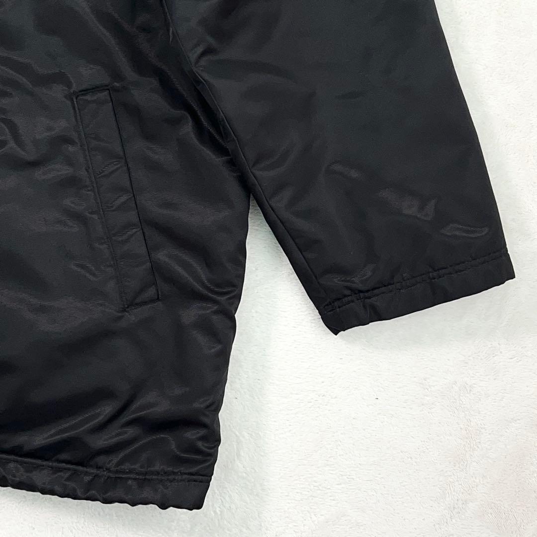 希少【PUMA】90sヒットユニオン製 ベンチコート デカロゴ ボア裏地 黒×赤