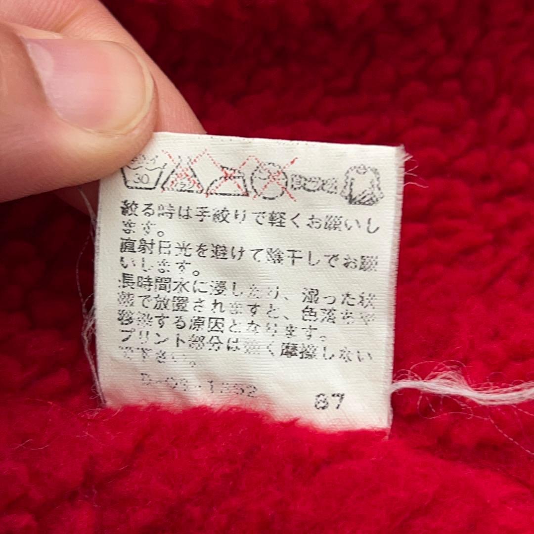 希少【PUMA】90sヒットユニオン製 ベンチコート デカロゴ ボア裏地 黒×赤