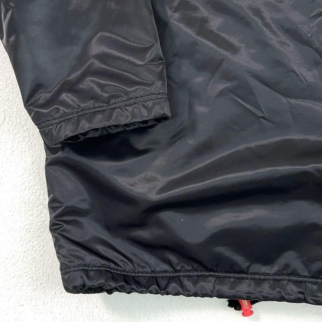 希少【PUMA】90sヒットユニオン製 ベンチコート デカロゴ ボア裏地 黒×赤